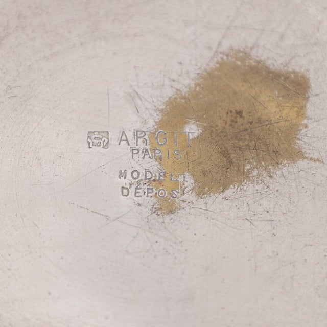 A superb 20th century champagne bucket / wine cooler. With a tapered, smooth body and grooved bands flanking the mounted...