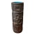 Rare Mid Century Modern Art Pottery Numbered Cylindrical Vase W/Hand Carved Geometric Disign by R. M. Italy For Sale