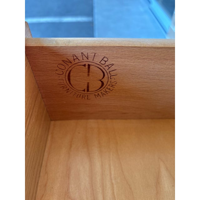 Classic mid century solid oak dresser or sideboard from Russell Wright for Conant Ball. Easily functions as a dining room...