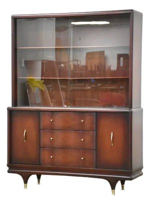 1960s Mahogany Mid Century Display Cabinet