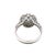 Early 21st Century 14k White Gold Zircon Halo Flower Ring, Size 7 For Sale - Image 5 of 7