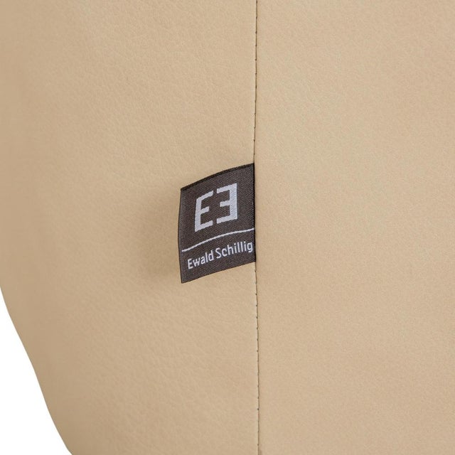 Cream Sam Armchairs in Cream Leather from Ewald Schillig, Set of 2 For Sale - Image 8 of 13