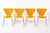 This set of four mid century Danish modern Series 7 Model 3107 chair designed by Arne Jacobsen for Fritz Hansen were...