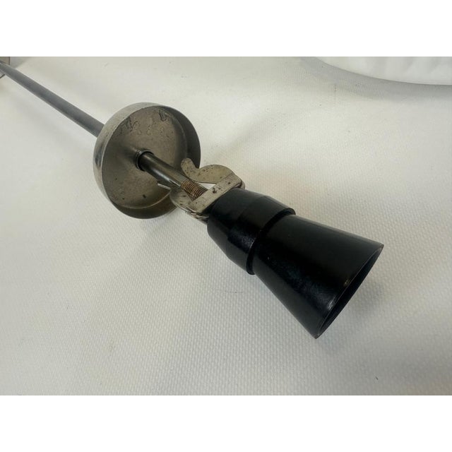 Mid-Century Czech Milk Glass Pendant Lamp from Napako, 1960s For Sale - Image 4 of 11