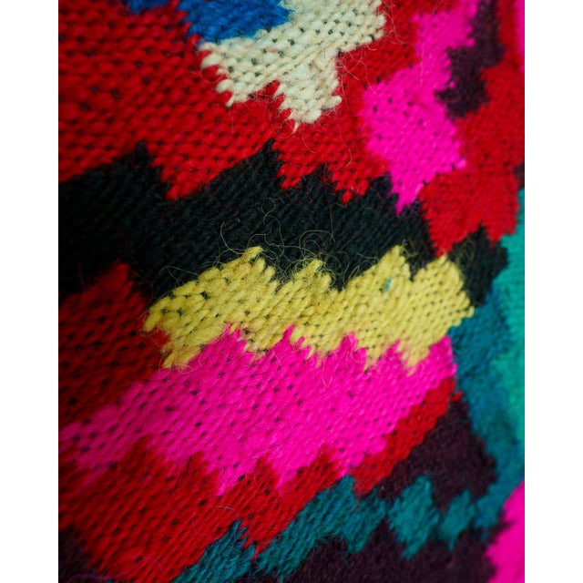 Rustic Vintage Handwoven Wool Runner Rug, 1970s For Sale - Image 3 of 11