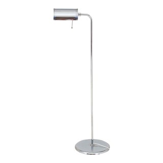 Modern Chrome Reading Floor Lamp For Sale