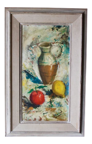 Contemporary French Post Impressionist Listed Artist Jean Rigaud Still Life Painting