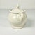 Pink 1940s Vintage Farmhouse Boho Chic Art Deco Porcelier Vitreous Cover Sugar Bowl For Sale - Image 8 of 11