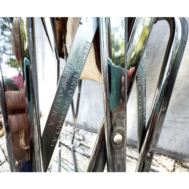 Textile April Folding Chair in Chrome and Fabric by Giancarlo Piretti for Anonima Castelli, Italy, 1970s For Sale - Image 7 of 11