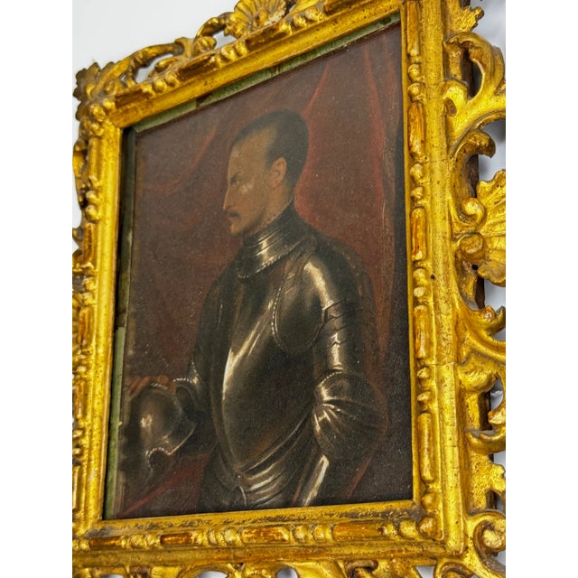 19th Century Florentine Medici Oil Portrait of Giovanni Delle Bande Nere For Sale - Image 6 of 11