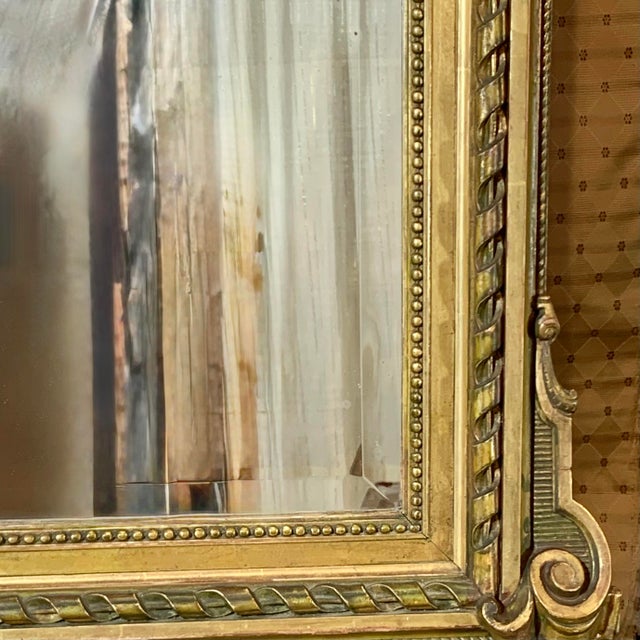 Large Louis XVI Style Giltwood Pier Mirror For Sale - Image 13 of 13