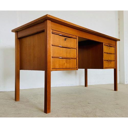 Mid-Century Danish Teak Desk from Bent Silberg Møbler, 1960s For Sale - Image 18 of 18