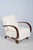 Art Deco Armchair in Walnut and Leather, Czech, 1930s For Sale - Image 13 of 13