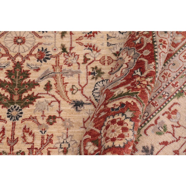 Textile Shabby Chic Tan/Rust Wool Rug - 8'0'' X 9'9'' For Sale - Image 7 of 10