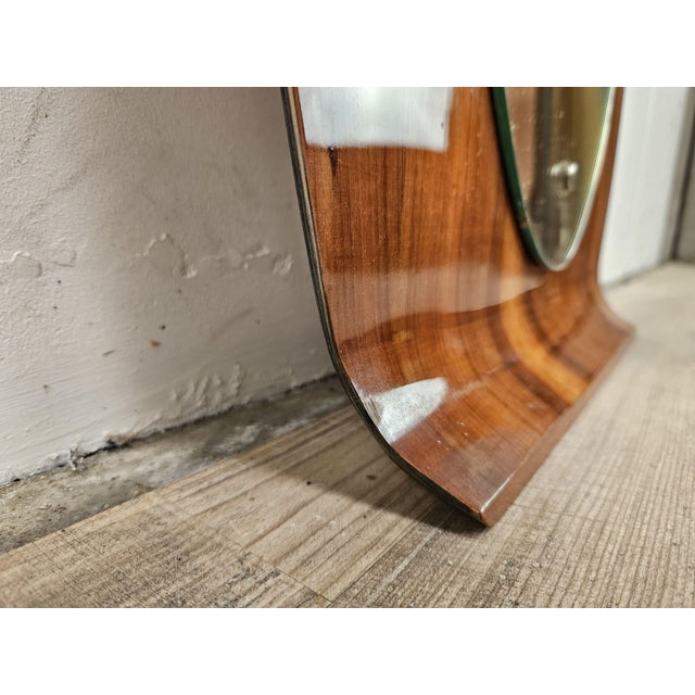 Curved Plywood Wall Mirror from Campo E Graffi, 1960s For Sale - Image 9 of 14