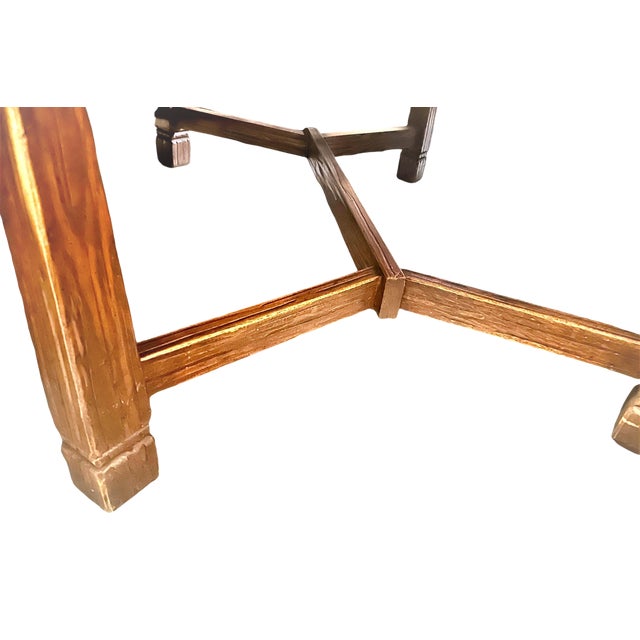 Vintage 1940s A. Brandt Fort Worth Ranch Oak Large Dining Table For Sale In Saint Louis - Image 6 of 8