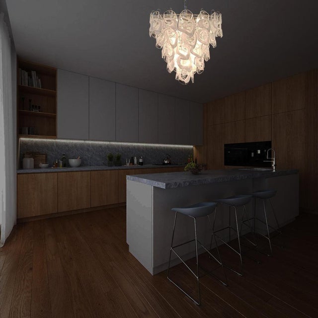 1970s Large Italian Murano Glass Chandelier, 1970s For Sale - Image 5 of 18