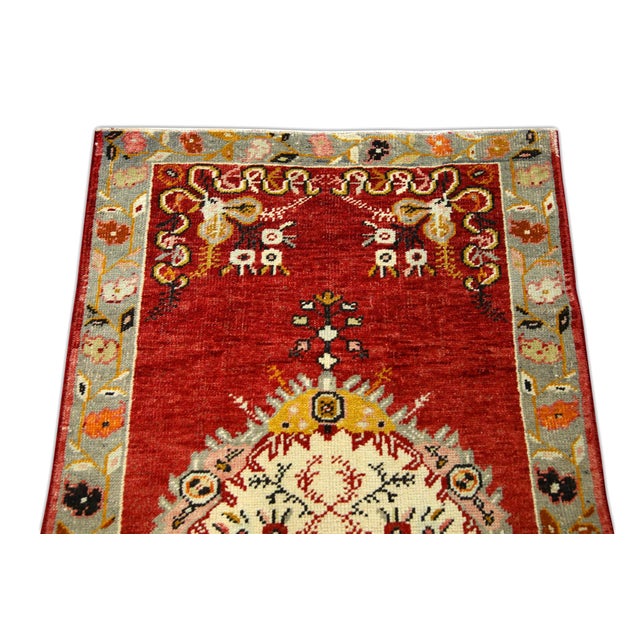 Oriental Hand Knotted Rug Turkish Anatolian 2'10" x 6' For Sale - Image 4 of 5