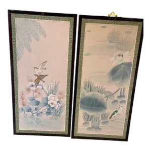 Pair of Shandong Silk Screen Paintings