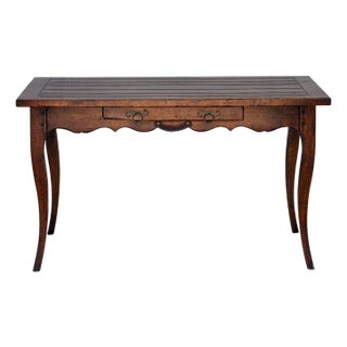 Large Vintage French Style Wood Desk W/Laptop Drawer For Sale