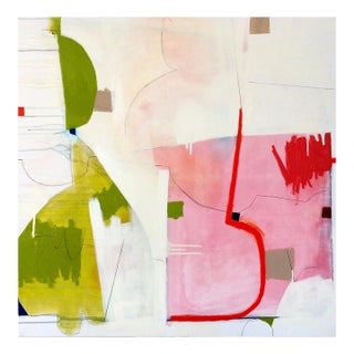 Contemporary Abstract Oil and Graphite on Canvas Painting “Notice-Ing" by Xanda McCagg For Sale