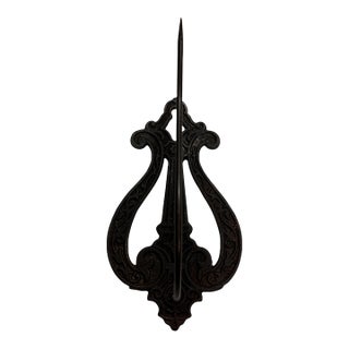 Victorian Cast Iron Wall Receipt Holder For Sale