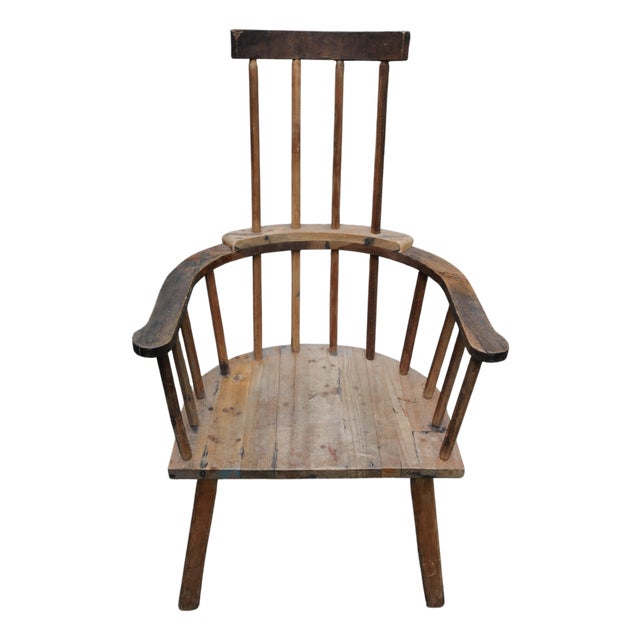 Farmhouse Spindleback Armchair, 1890s For Sale