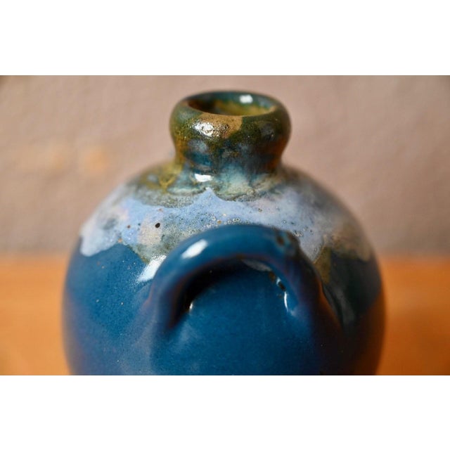 Art Nouveau Two-Handled Vase in Glazed Stoneware by Léon Pointu, France, 1890s For Sale - Image 5 of 7