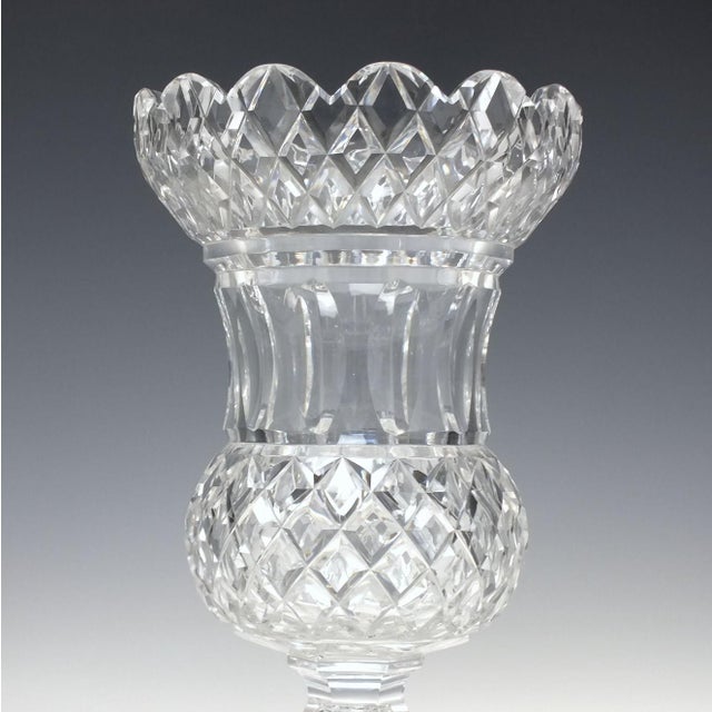 Large Scottish Victorian Thistle Cut Glass Vase, 1880s For Sale - Image 3 of 7