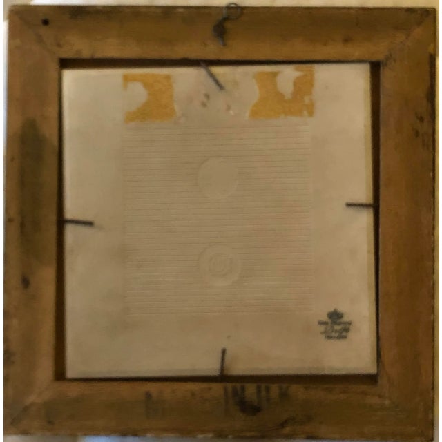 Rustic European 19th Century Delft Hand Painted Holland Tile With the Flute Player in Wood Frame For Sale - Image 3 of 12