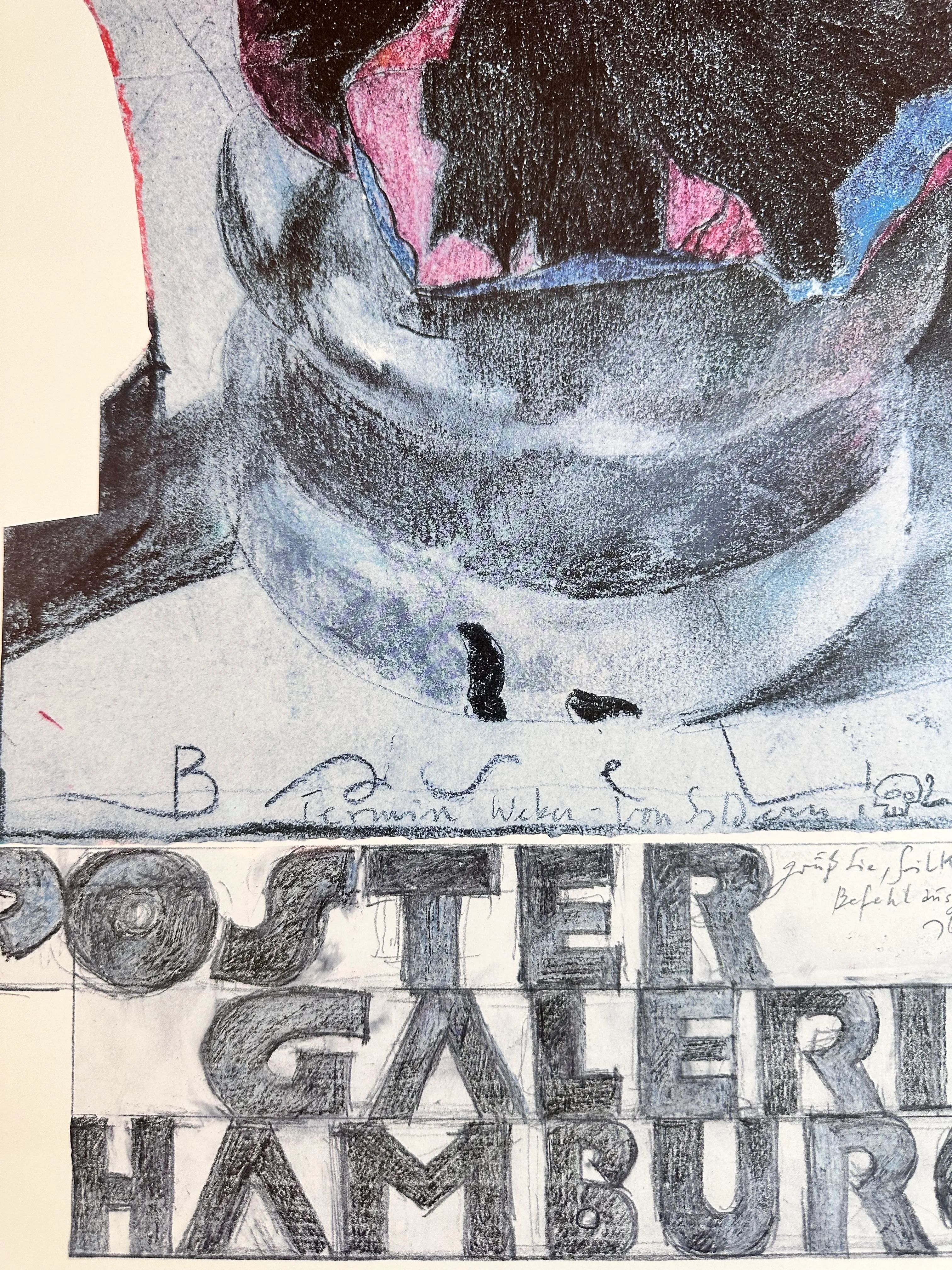 Horst Janssen Signed Poster Galerie Hamburg 1982 | Chairish
