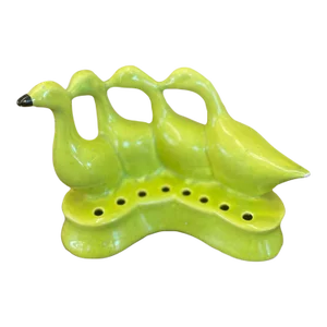 Vintage Flower Frog With Sculpture of Ducks