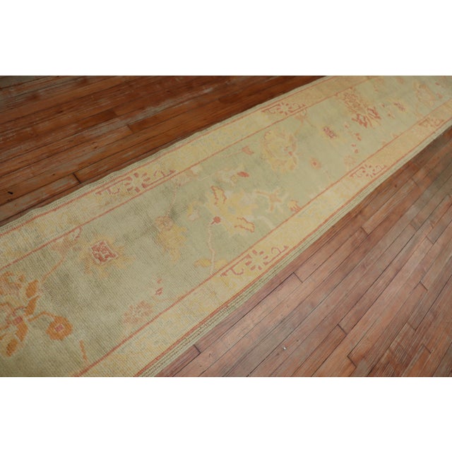 Contemporary Turkish Oushak Runner For Sale - Image 3 of 18
