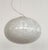 Beautiful and extra-ordinary Murano glass globe pendant lamp with countless white “spots” on a white background within the...
