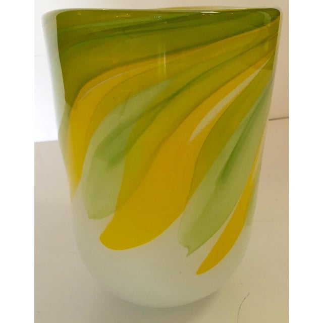 Studio Art Glass Vase Signed Chairish
