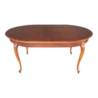 Mid 20th Century Oval French Oak Extendable Dining Table For Sale