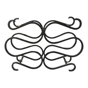 Late 20th Century Vintage Mid-Century Modern Black Wrought Iron 6-Bottle Wine Holder Rack