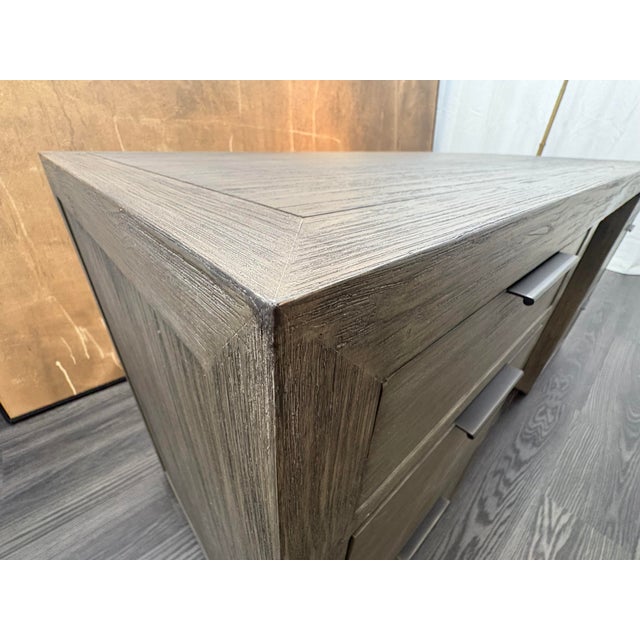 Wood Rh Laguna Storage Desk – Grey Driftwood For Sale - Image 7 of 18