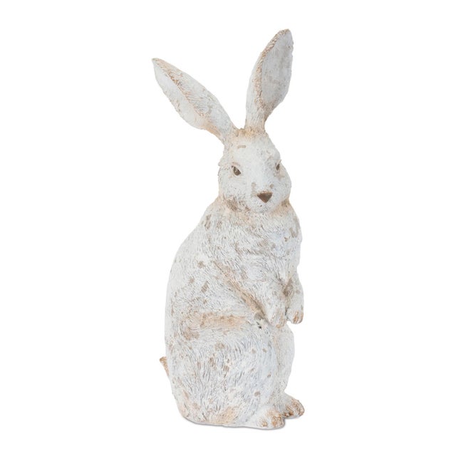Add a charming and rustic accent to your decor with this rabbit figure, featuring a tall, sculpted silhouette with a...