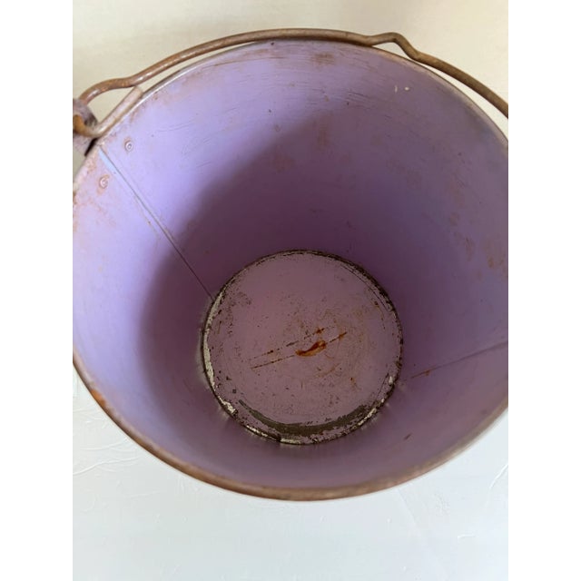 Vintage Farmhouse Bucket With Flower Decal For Sale In Raleigh - Image 6 of 9