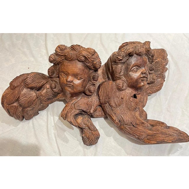 Rare Large 15th Century Renaissance English Oak Roof Angels Corbel. For Sale - Image 4 of 12