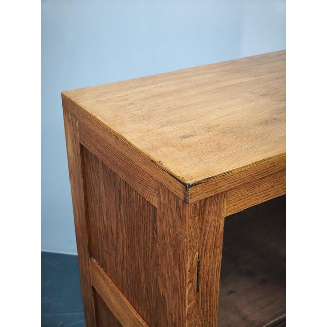 Czech Oak Glass Bookcase from a Baťa Factory, 1930s For Sale - Image 12 of 18
