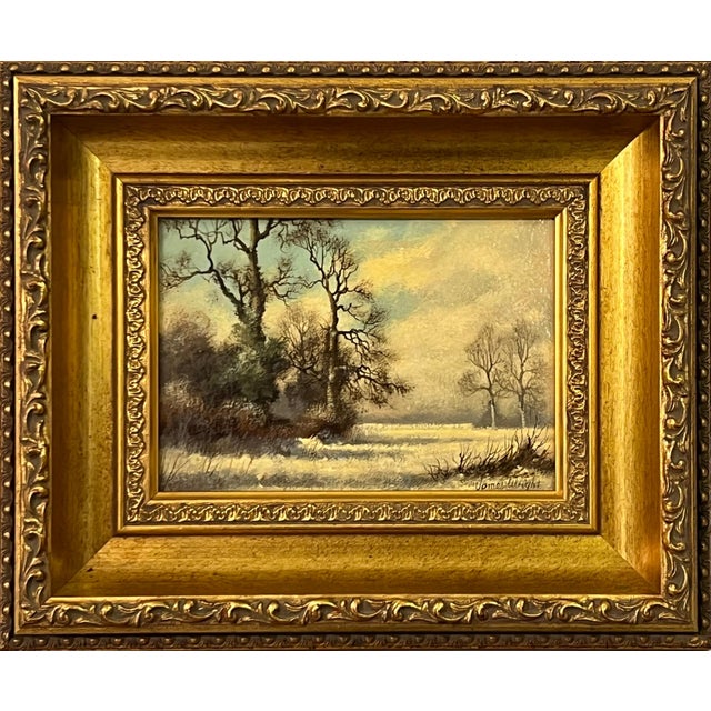 Realism James Wright, Country Lane with Trees & Birds in English Countryside by 20th Century Artist, 1980 For Sale - Image 3 of 11