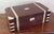 Wonderful solid tropical hardwood writing box or slope Fabulous colour and figure in the wood Fine brass hardware with...