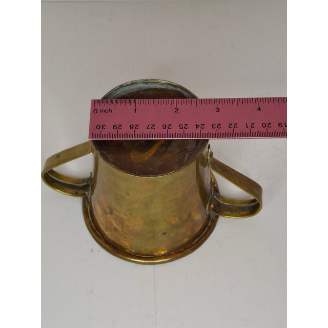 Antique Russian Brass Netilat Yadayim Hand Wash Cup, C. 1898 Maker's Mark Tula For Sale - Image 4 of 16