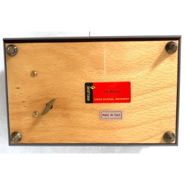 Italian Reuge Music Box With Key For Sale - Image 4 of 9