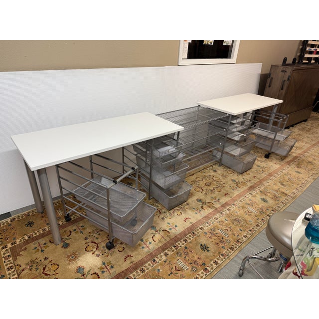 The Container Store Elfa Classic Desks With Drawers, Pair For Sale - Image 12 of 12