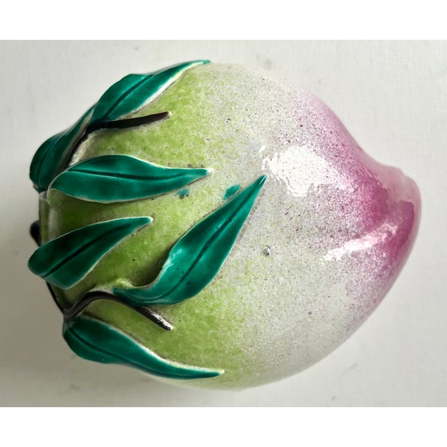 Chinese Antique Chinese 6" Pottery Peach 'Buddhist Altar Fruit' For Sale - Image 3 of 8