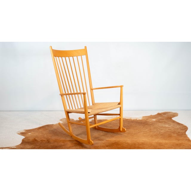 FDB Møbler 1960s Vintage Hans Wegner Model J16 Rocking Chair For Sale - Image 4 of 16