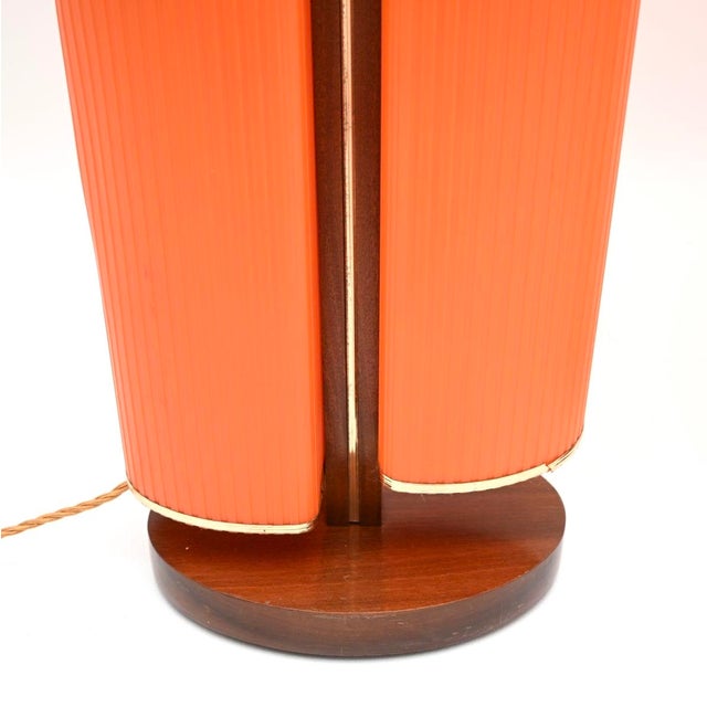 Brown Vintage Teak and Acrylic Floor Lamps, 1960, Set of 2 For Sale - Image 8 of 10